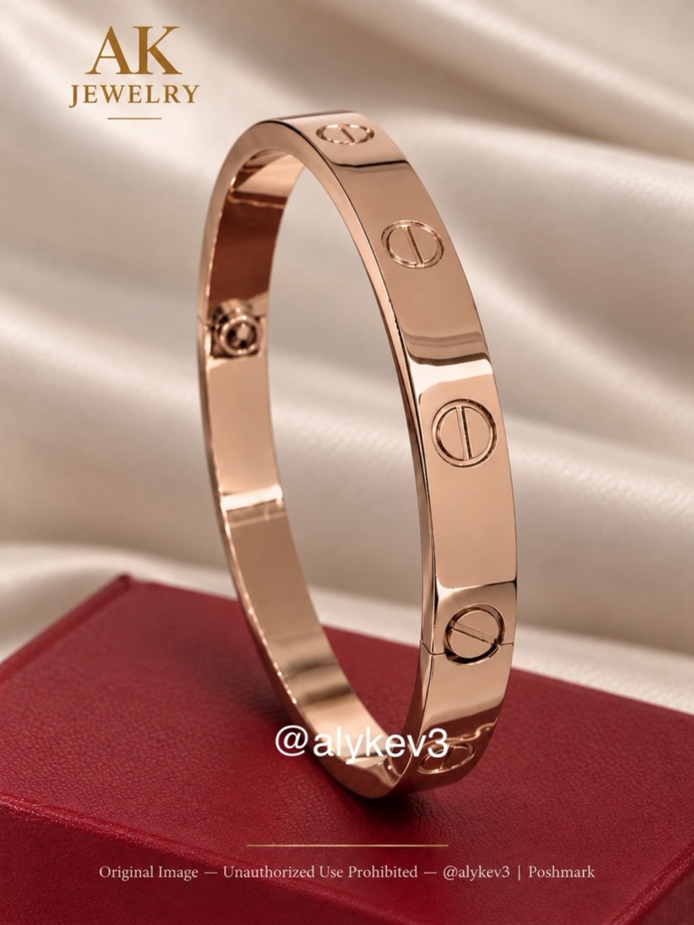 💎LUXURY AK Jewelry ROSE Gold Tool Tighten Closure, Cuff, Bracelet